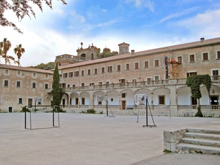 Fototapeta na wymiar Monastery Santuari de Santa Maria de Lluc, Majorca, Spain