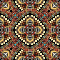 Seamless, eastern pattern of mandalas