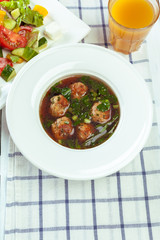 Soup with Meat Balls