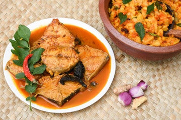 Spicy Indian fish curry from South India