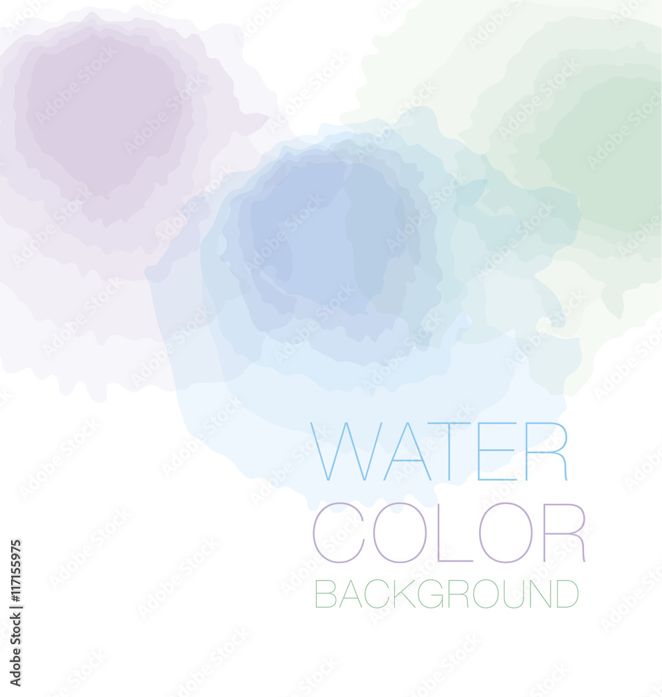 Wall mural colorful editable watercolour background, vector backdrop, digit