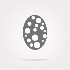 Easter egg sign icon. Easter tradition symbol . Vector illustration