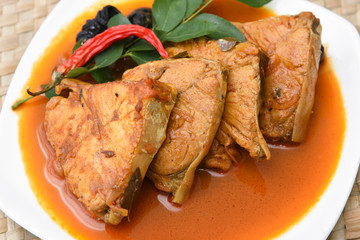 Spicy Indian fish curry from South India