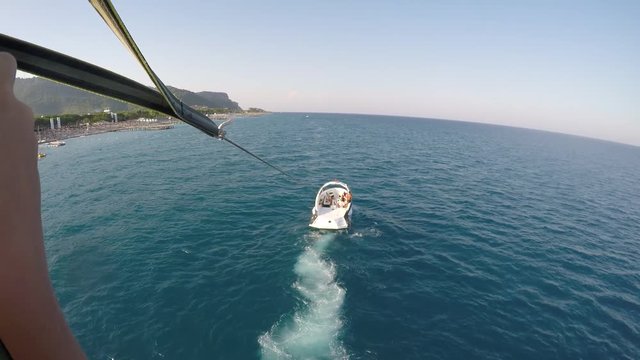 parasailing, landing