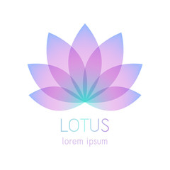 Beautiful lotus flower symbol.