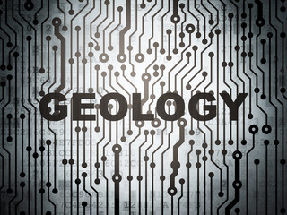 Science concept: circuit board with Geology