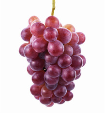 Bunch of grapes on white background
