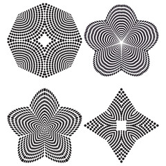 The circular pattern, round pattern - optical illusion, abstract design element.
