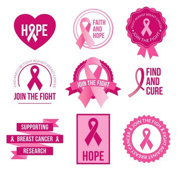 Breast cancer charity badge