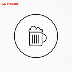 Rounded vector beer icon