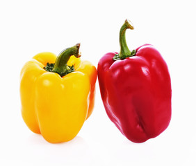 Sweet pepper isolated on white background