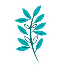 leafs floral nature icon