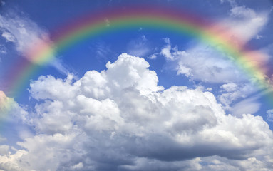 Rainbow and clouds