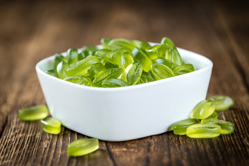 Lime candy (selective focus)