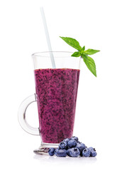 Fresh blueberry smoothies