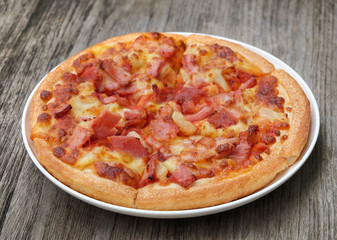  italian pizza on wood table