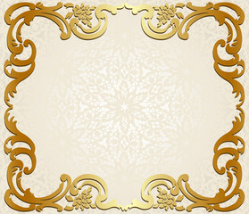 Frame on lace background