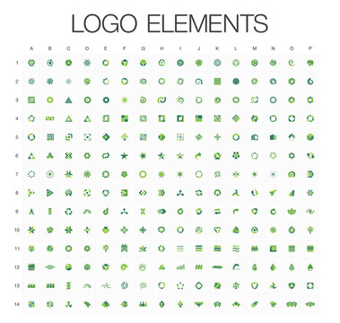 Logo Elements Mega Collection, Abstract Geometric Business Icon Set