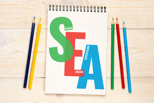 SEA, Search Engine Advertising Concept