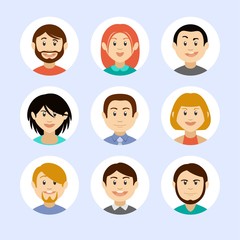 Avatars in cartoon style