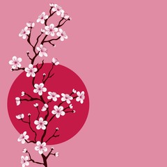 Branch with cherry blossoms
