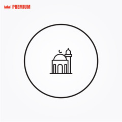 Naklejka premium Mosque vector icon