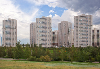 Obraz premium Modern residential complex in Astana. Kazakhstan