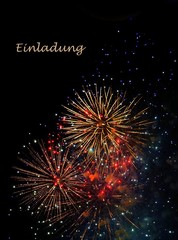 Fototapeta premium Einladung Silvester