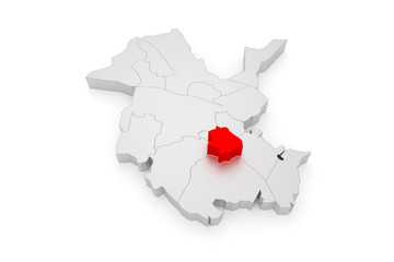 Innenstadt, Potsdam Bezirke 3D