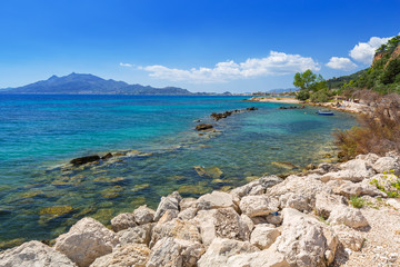 Fototapeta na wymiar Beautiful coastline of Zakynthos island, Greece
