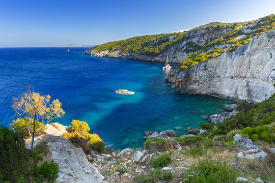 Beautiful coastline of Zakynthos island, Greece
