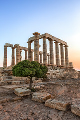 Der Tempel von Poseidon in Sounion, Griechenland