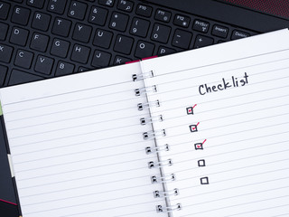 Checklist on laptop 8