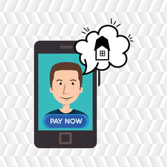 man house smartphone speak