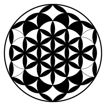 Spirituelles Symbolbild Blume des Lebens, Chakra Tradition
