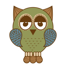 owl bird cute icon