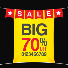 Vector illustration of Big Sale poster design.