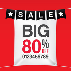 Vector illustration of Big Sale poster design.