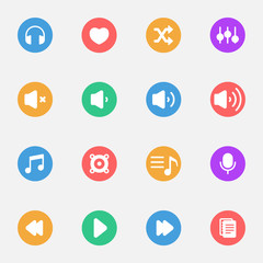 Player flat icons