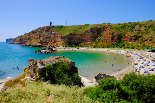 Bulgarian beach Bolata bay near Cape Kaliakra at the Black Sea.