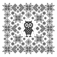 Fototapeta premium Ornament with owl.