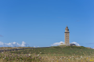 Fototapeta na wymiar Hercules Tower (La Coruna, Spain).