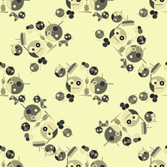 Birthday party seamless pattern. Vector