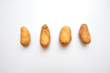 Potato on white background