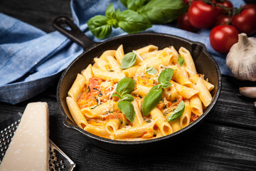 Traditional penne pasta