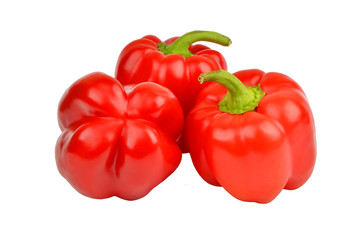 Red pepper on white