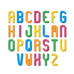 Kids alphabet. Colorful letters isolated on white background. Vector illustration EPS 10