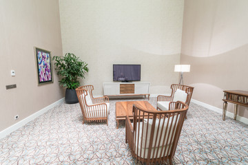 Modern interior of dining room