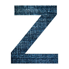 Obraz premium Z Jeans english word, isolated on white