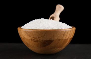 Salt in a bamboo bowl
